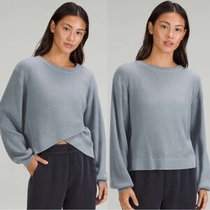 Lululemon Reversible Crossover Sweater Chambray Woman’s Size 6